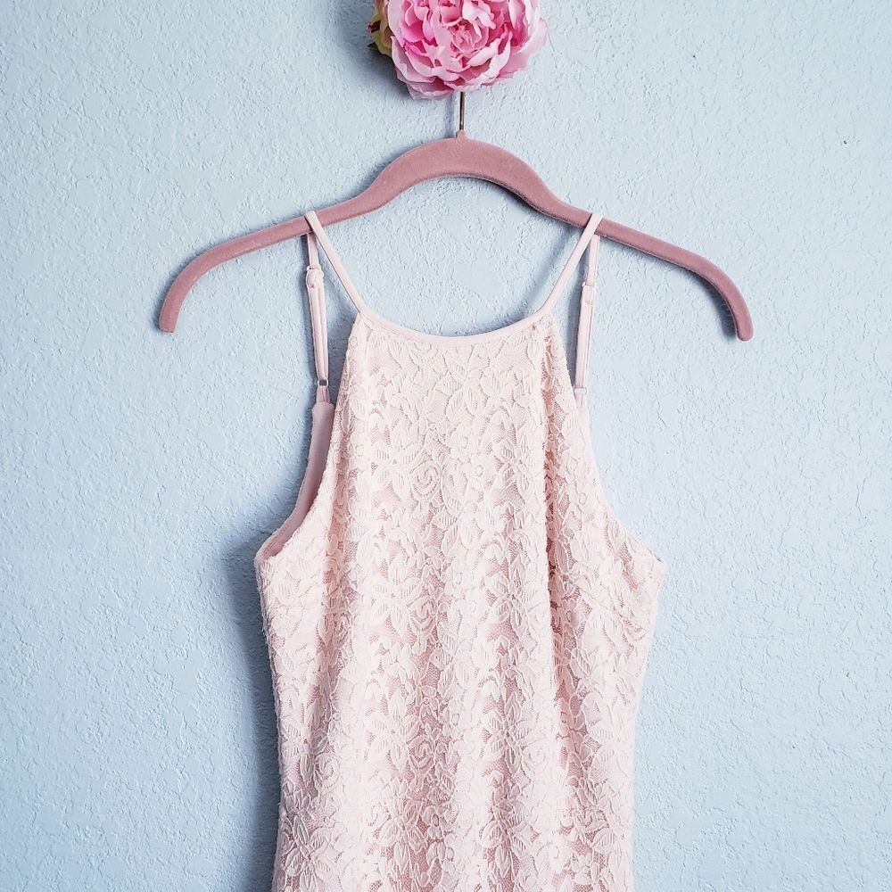 Lulu's Ephemeral Allure Baby Pink Lace Maxi Dress - Picture 6 of 13